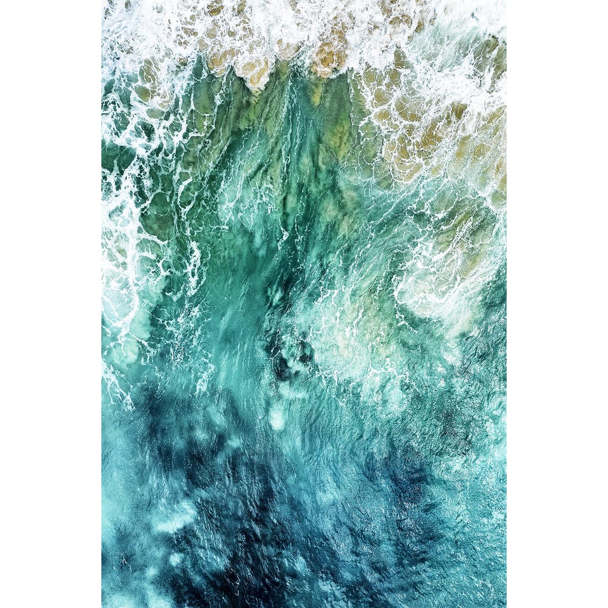 Tableau mer vague bleue tableau alu dibond, HEXOA