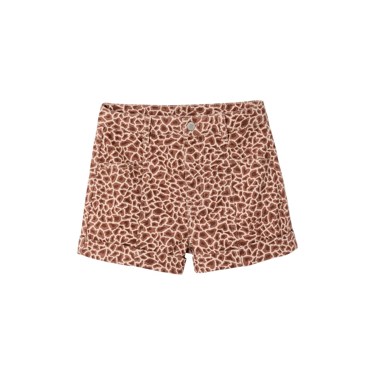 Short twill imprimé beige, VERTBAUDET