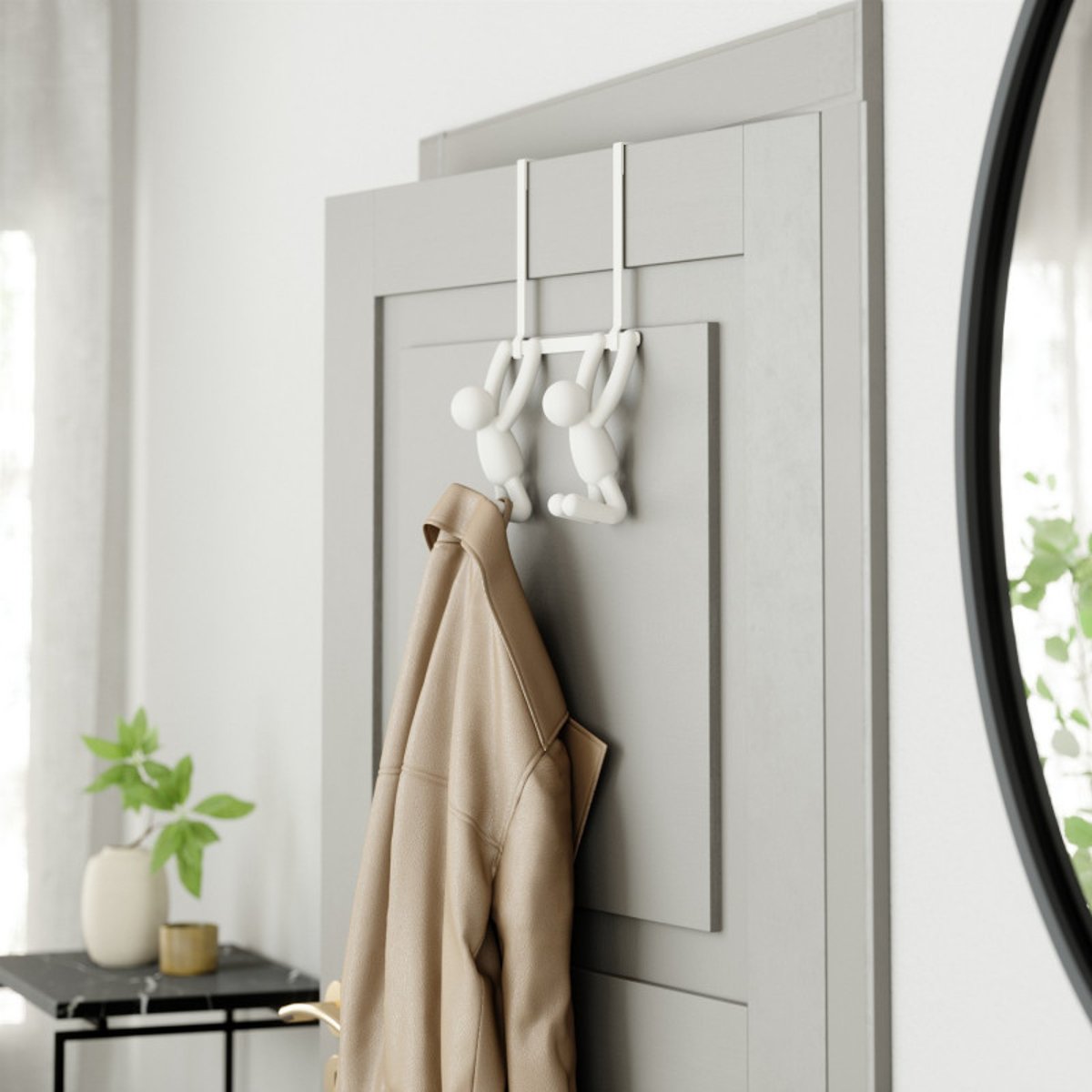 Patère double pour porte  BUDDY blanc, UMBRA