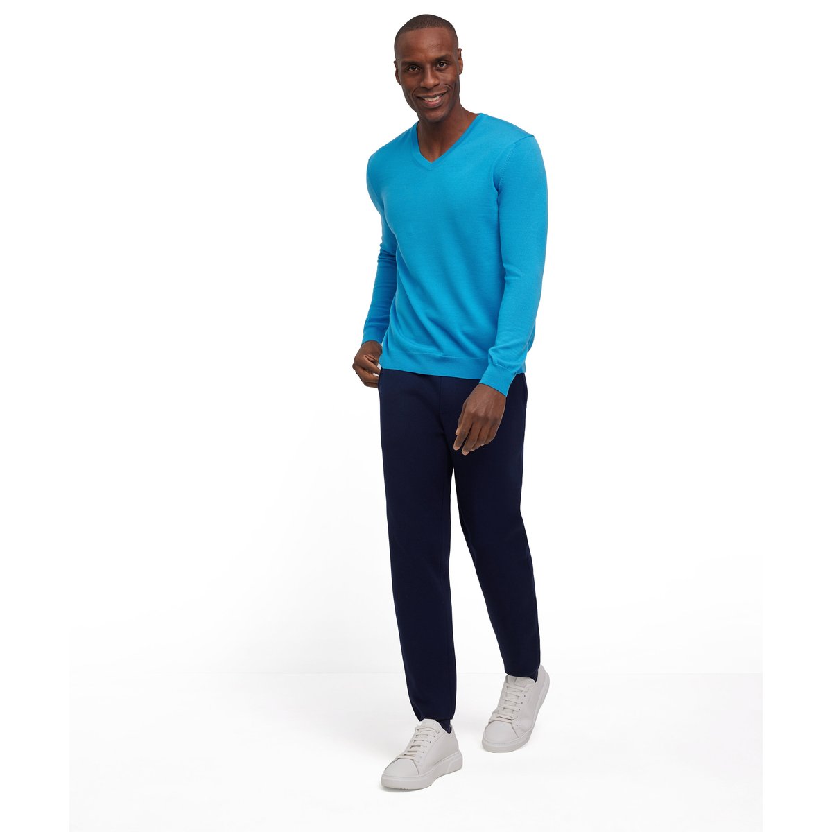 Pull-over Casual Wool Laine Vierge bleu, FALKE