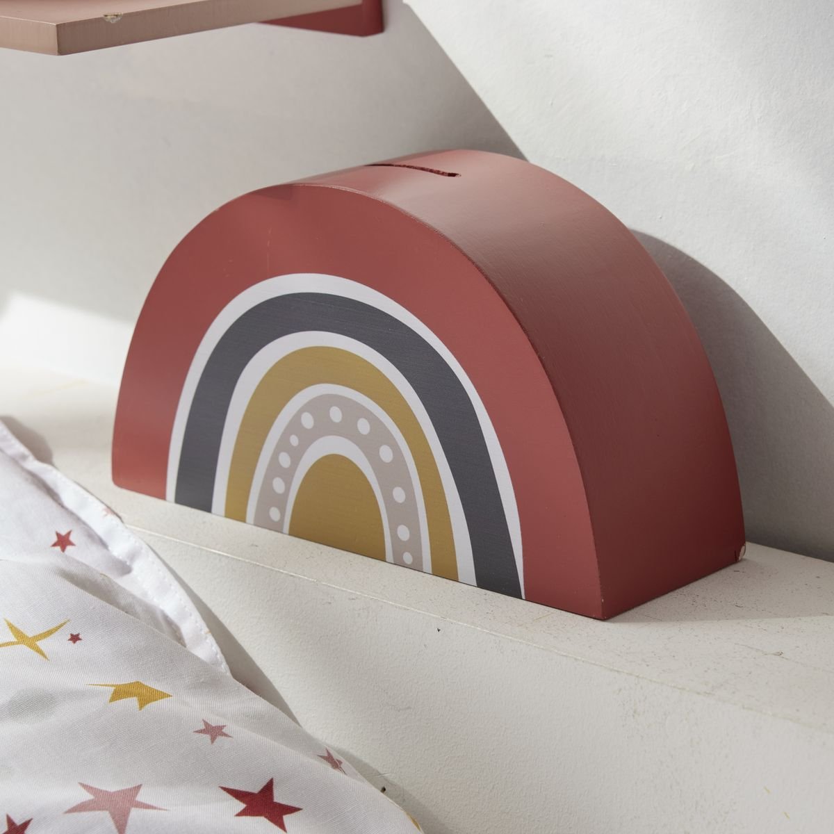 Tirelire enfant ARC EN CIEL terracotta, TODAY