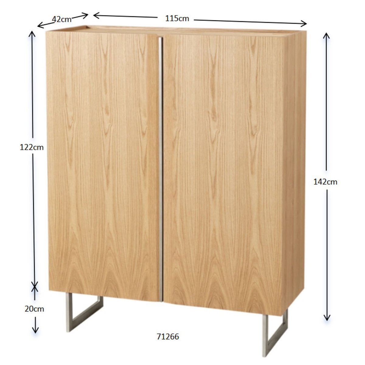 Meuble de bar en chêne et acier, GIULIO bois, KARE DESIGN