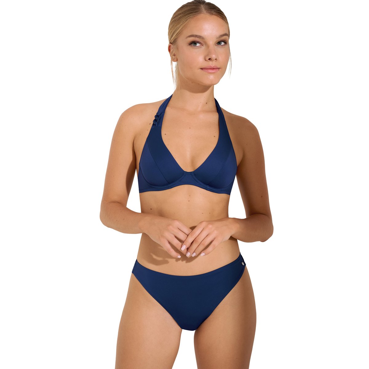 Bas maillot brésilien de bain taille basse Palma bleu marine, LISCA