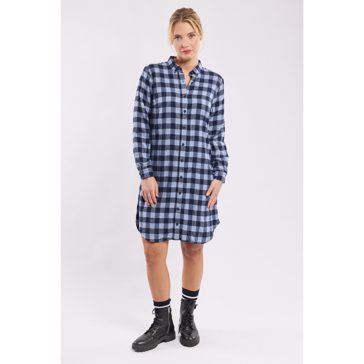 Robe chemise à carreaux seal/aniline, ARMOR-LUX