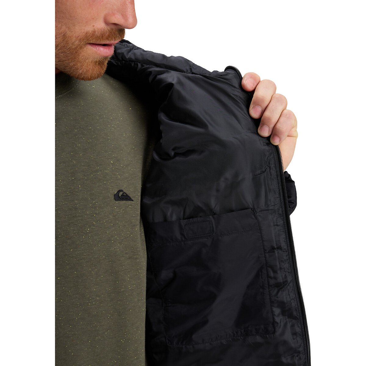 Scaly Padded Jacket with Hood black, QUIKSILVER