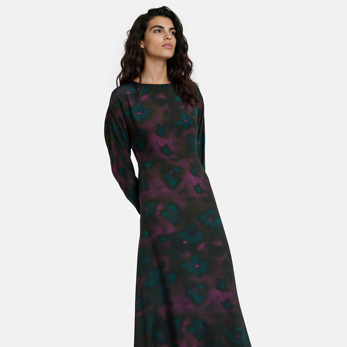 Robe longue, imprimé tie and dye, manches longues imprimé tie and dye, LA REDOUTE COLLECTIONS