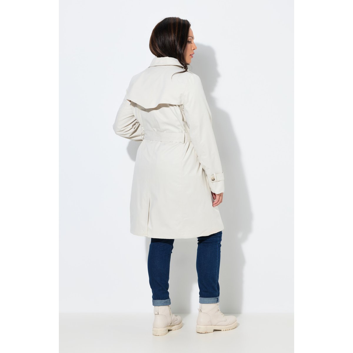Trench-coat en tissu micropeach beige, ULLA POPKEN