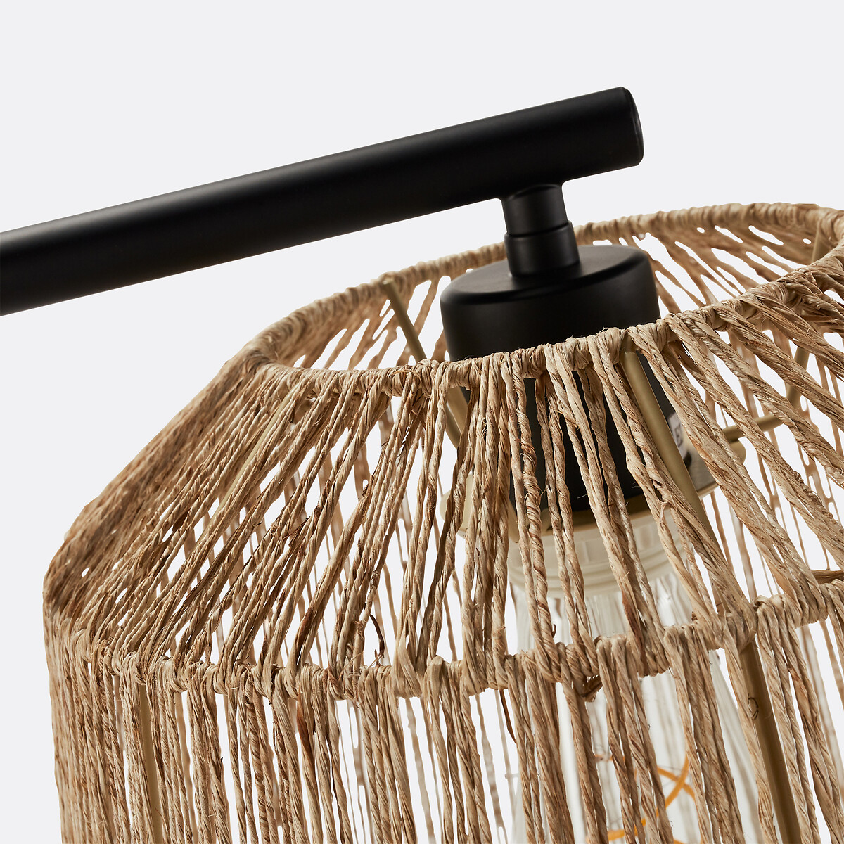 Candeeiro de pé em ferro e cânhamo, Yaku natural, LA REDOUTE INTERIEURS