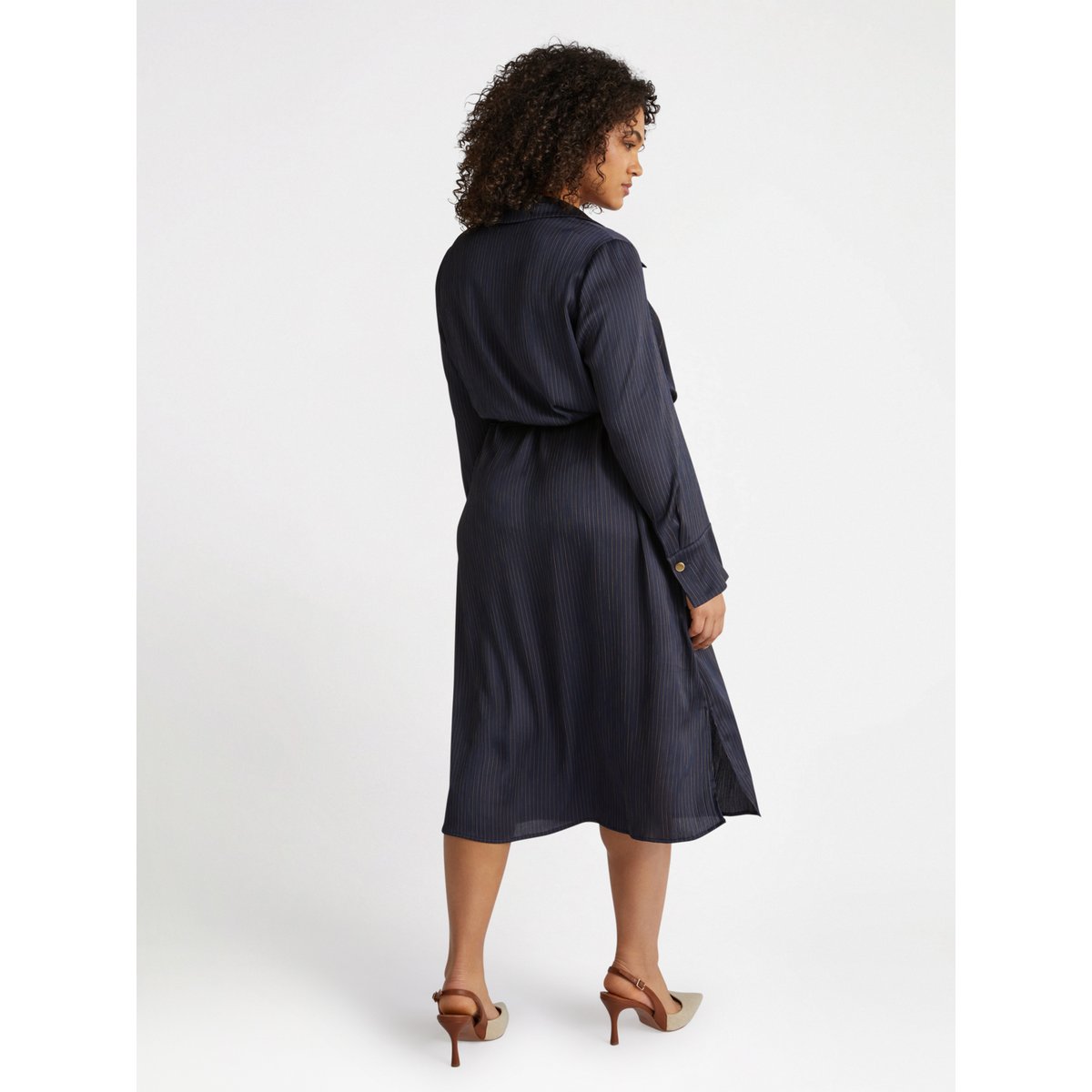Robe chemise avec ceinture bleu, FIORELLA RUBINO