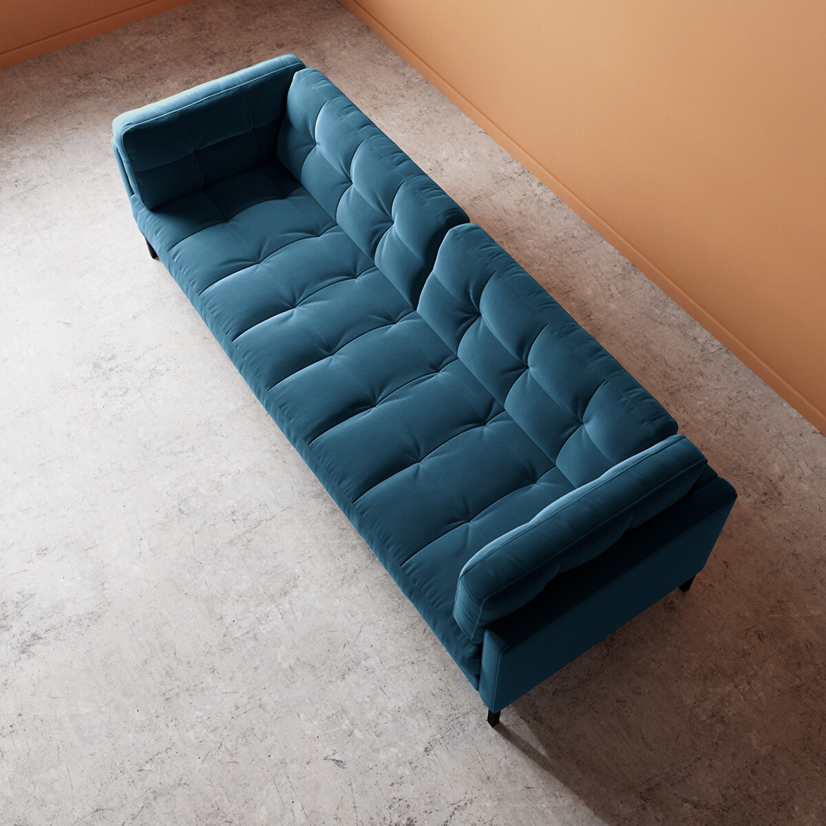 Landau Velvet 2/3/4 Seater Sofa petrol blue, SWOON