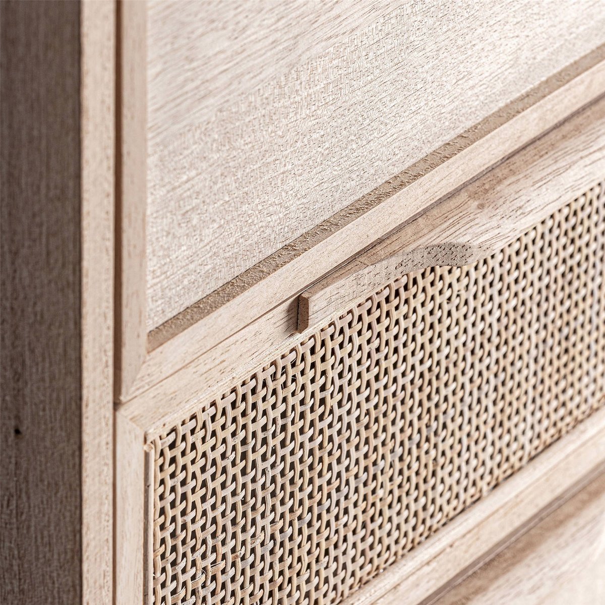 Commode en bois de frêne et rotin bois clair et rotin naturel, RECOLLECTION