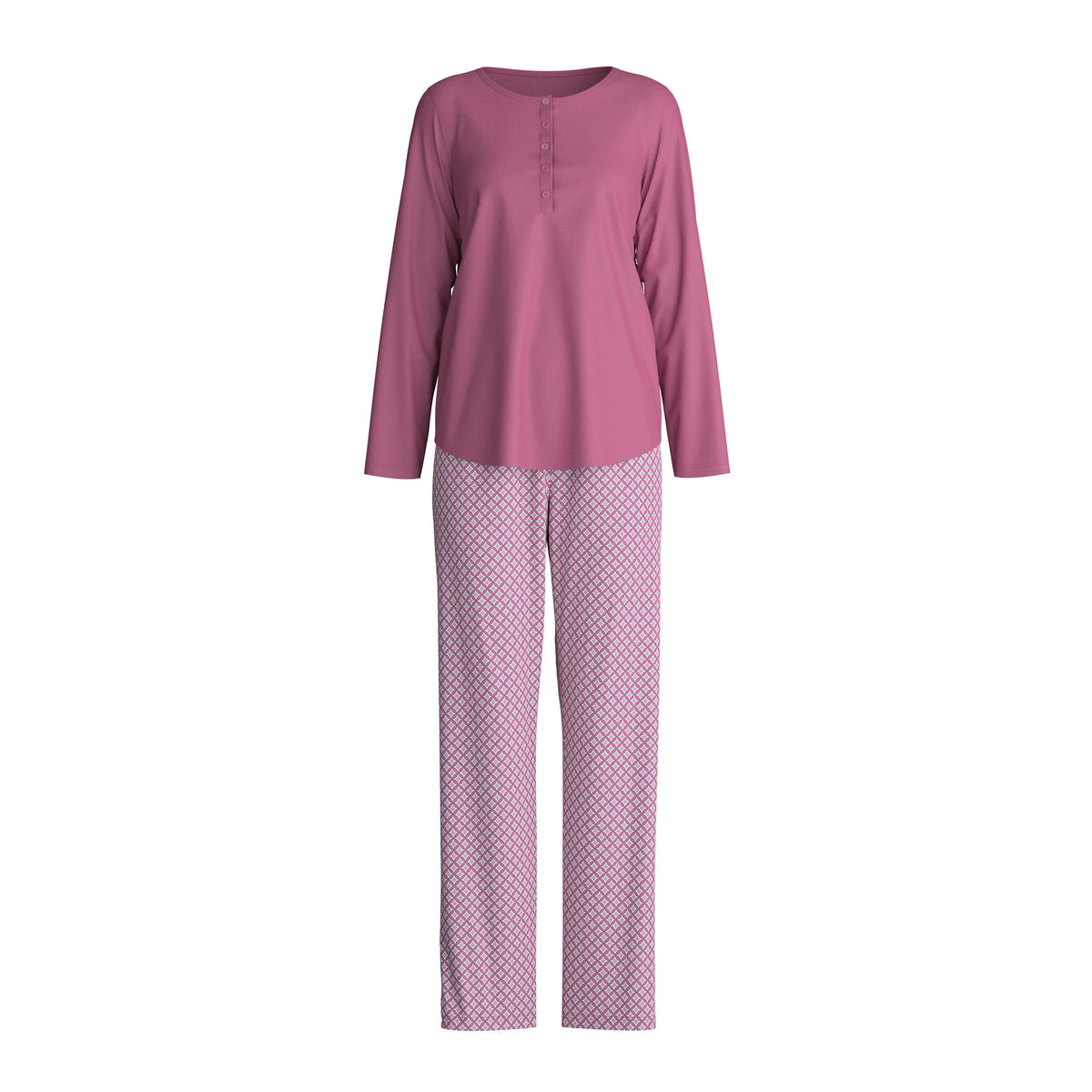 Pyjama manches longues Coton COTTON SPECIAL rouge violet, CALIDA