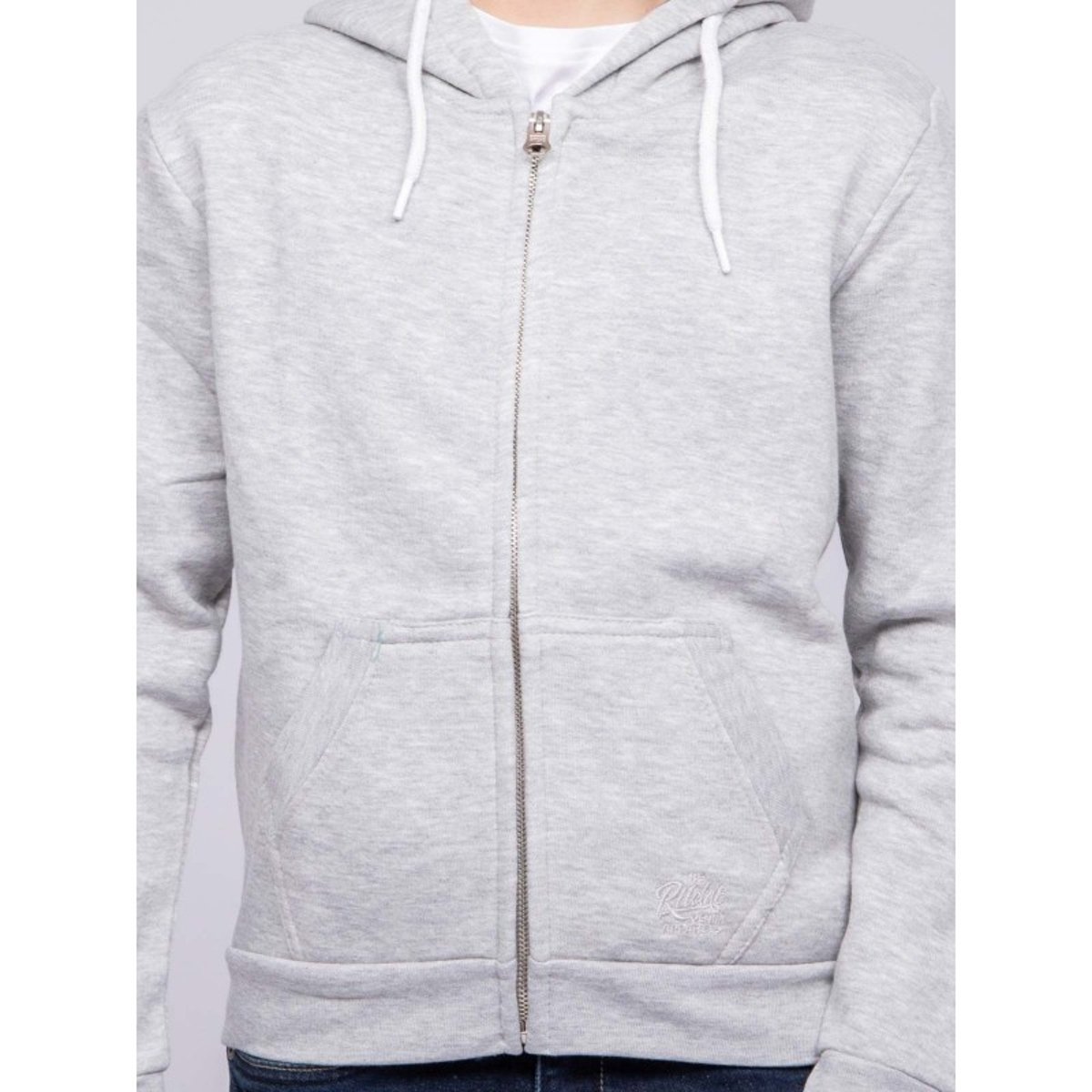 Sweat Zippé Capuche Wams-j gris chine, RITCHIE