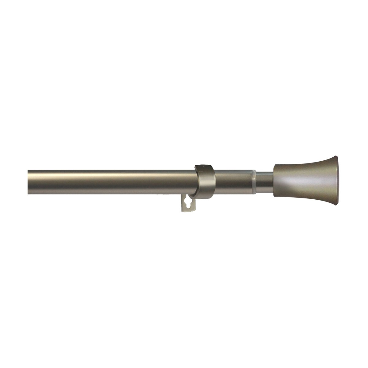 Kit tringle à rideaux extensible avec embouts pommeau D19mm argent, MOBOIS