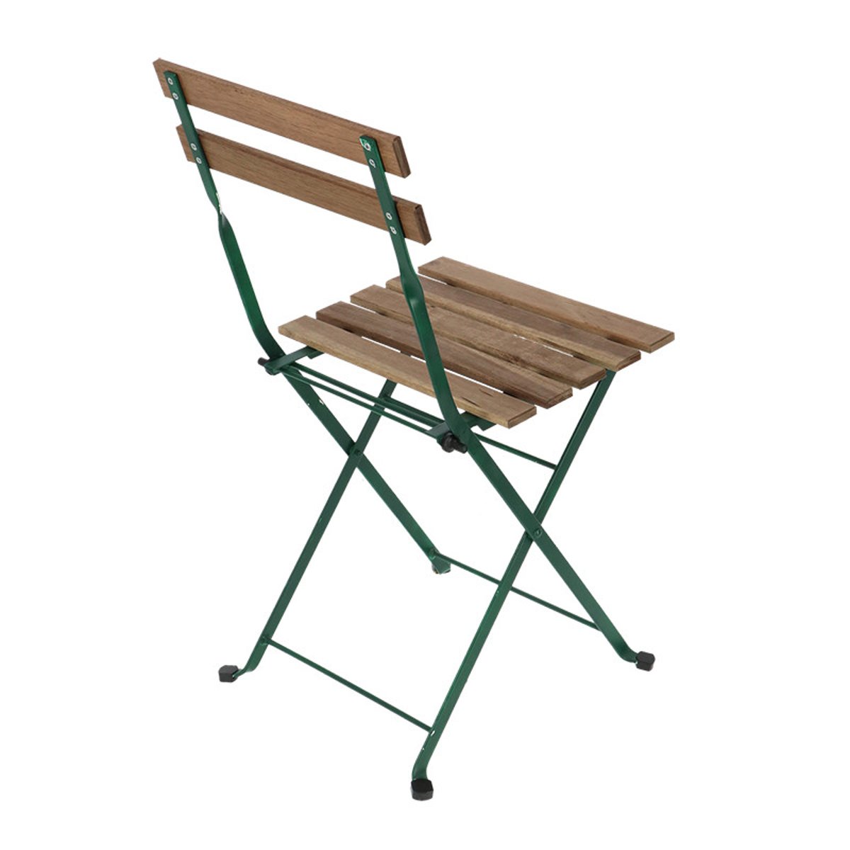 Chaise bistrot bois et métal vert couleur unique, ESSCHERT DESIGN