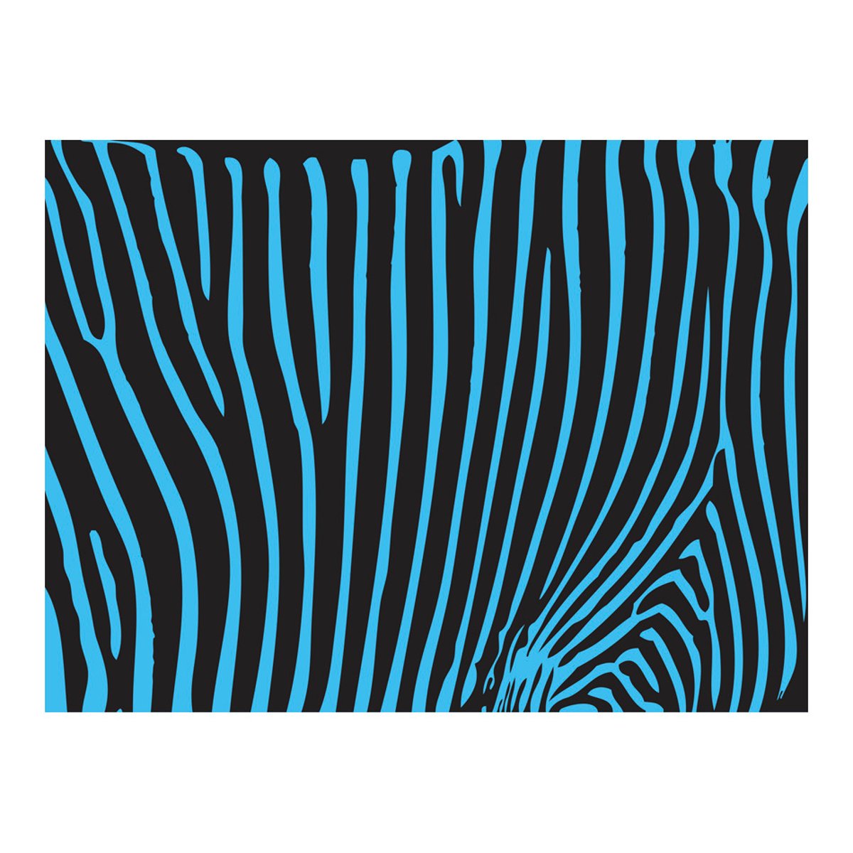 Papier peint intissé panoramique Zebra pattern (turquoise) multicouleur, EDEN