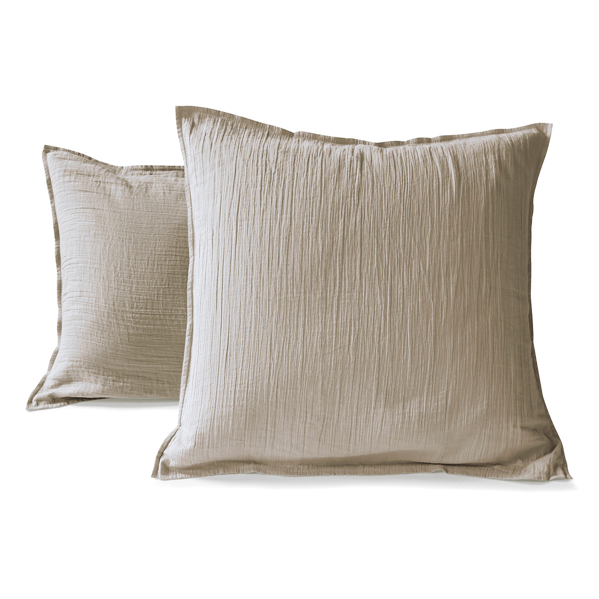 Taie D'oreiller - GAZE DE COTON gris taupe, TRADITION DES VOSGES