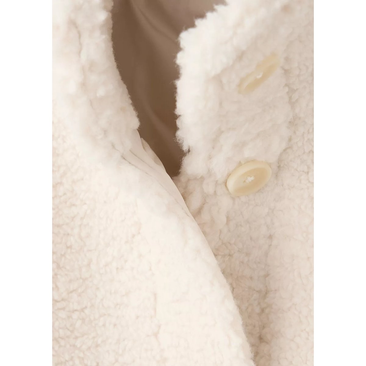Manteau effet moutonné boutons écru, MANGO KIDS