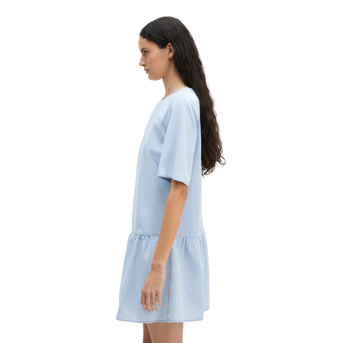 Robe en denim loose avec Tencel™ Lyocell bleu clair, MARC O'POLO
