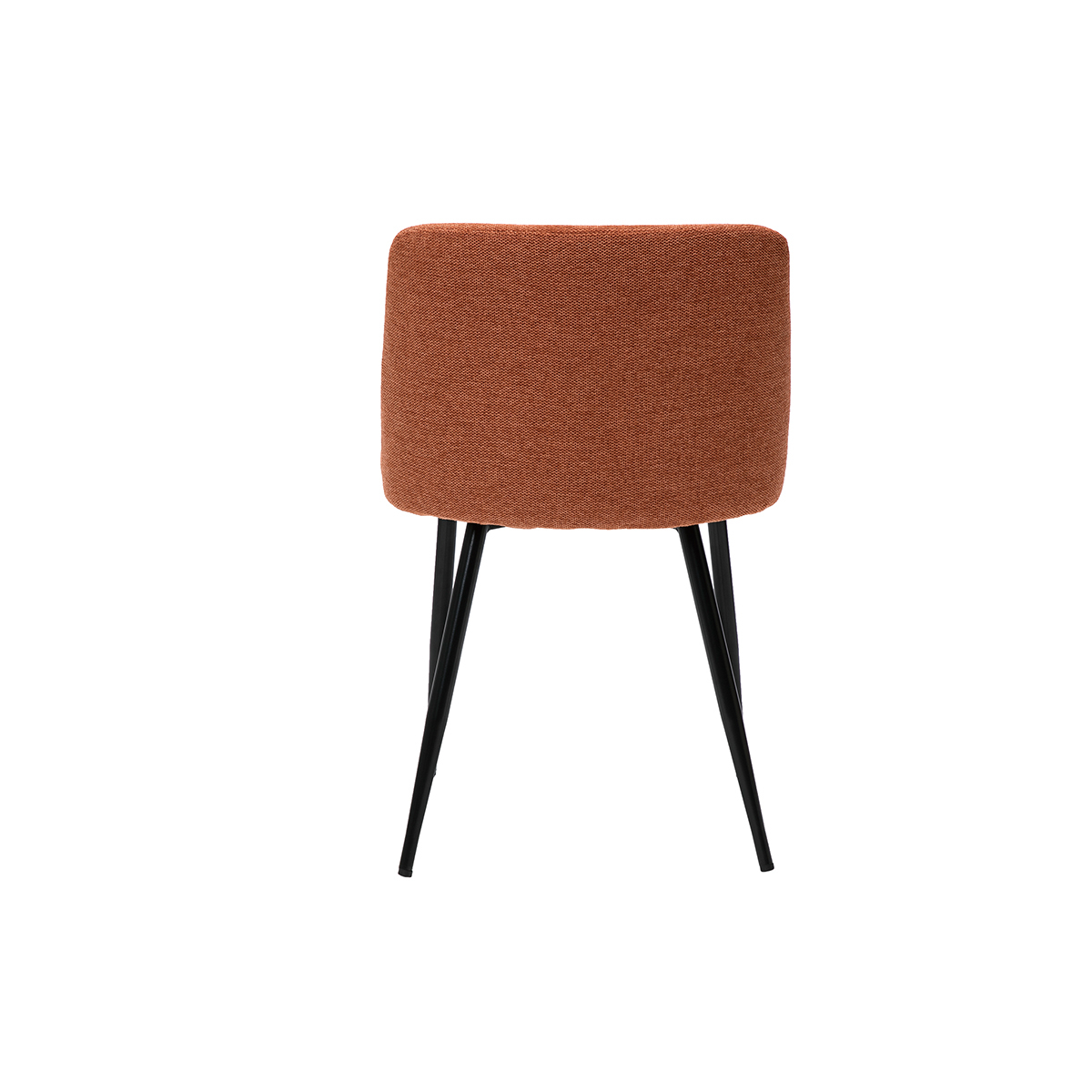 Chaises scandinaves en tissu effet velours texturé et métal noir (lot de 2) MONTI terra cotta, MILIBOO