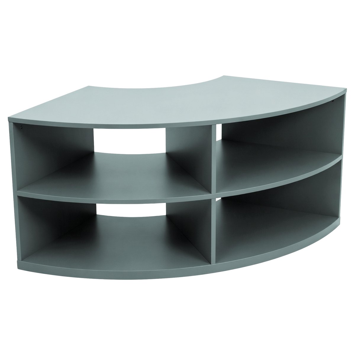 Meuble TV d'angle coloré 120 cm, LUKE vert foncé, OVIALA