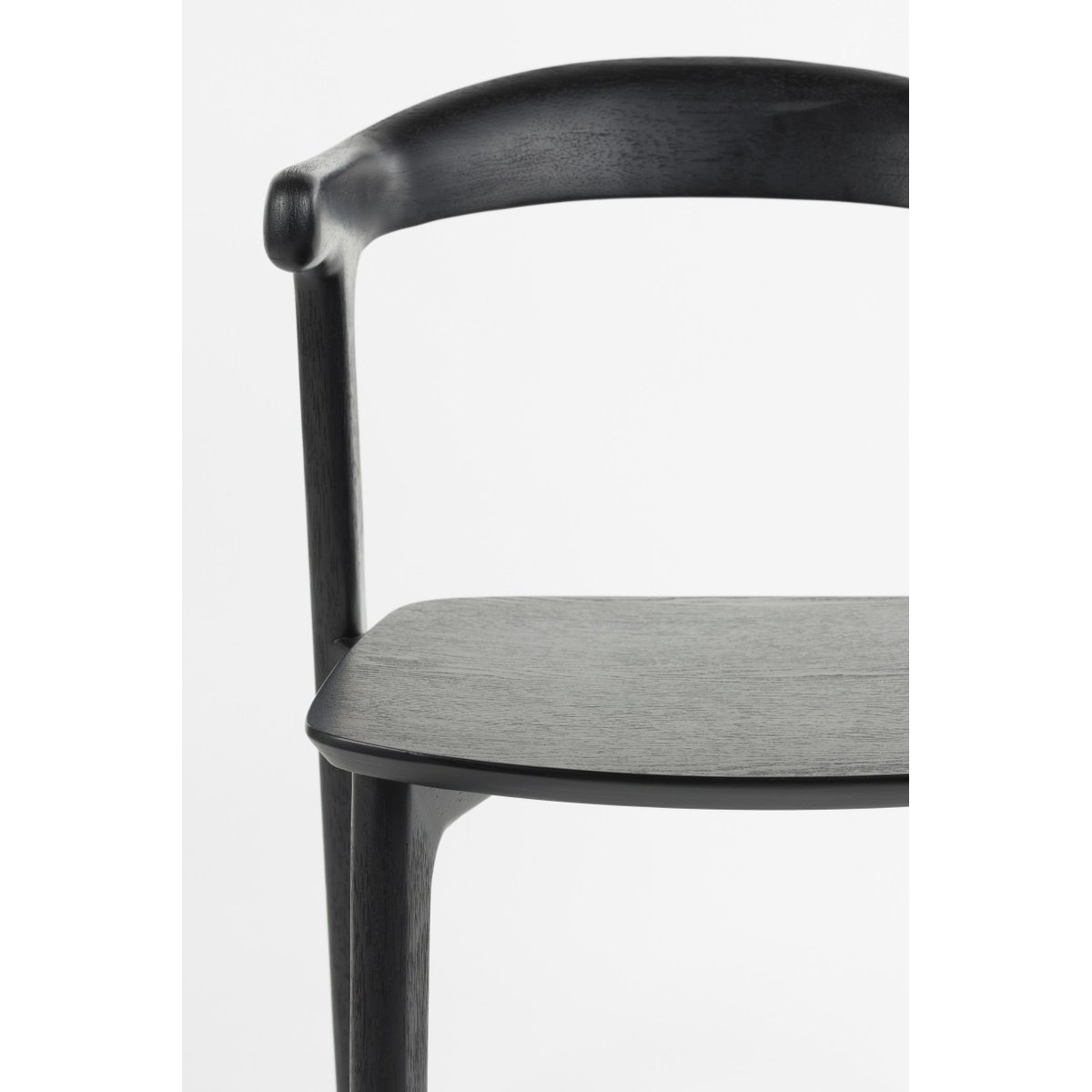 Chaise design en bois (lot de 2), NORTHWOOD noir, ZUIVER