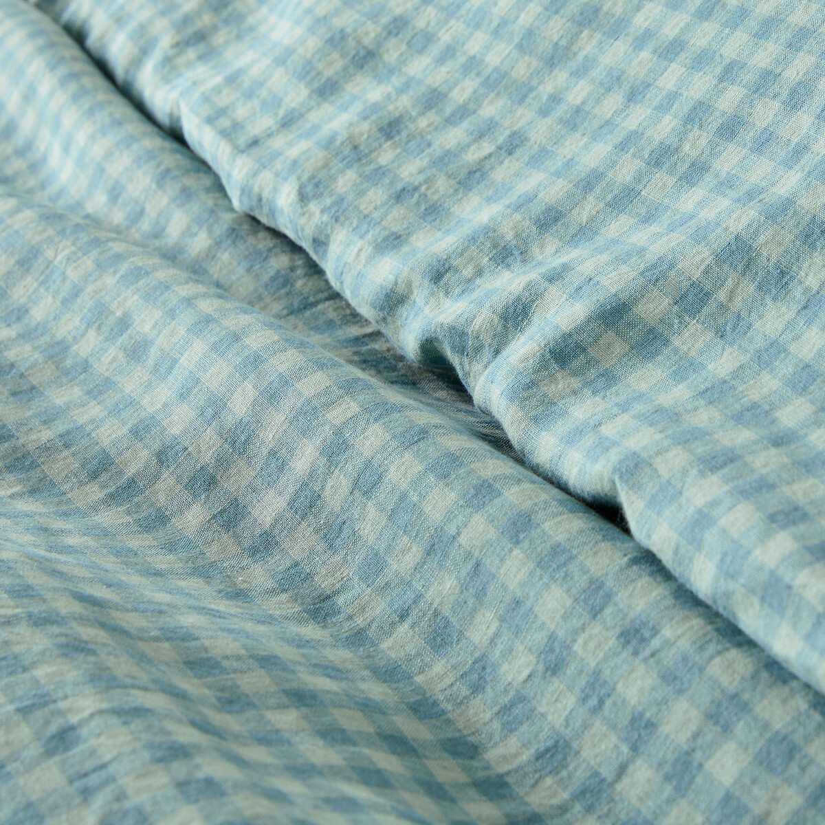 Acélie Blue Washed Linen Duvet Cover blue/aqua, LA REDOUTE INTERIEURS