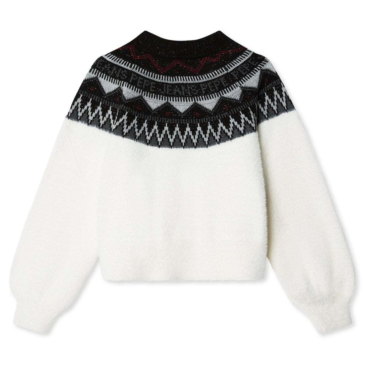 Pull En Maille Fairisle blanche mousse, PEPE JEANS