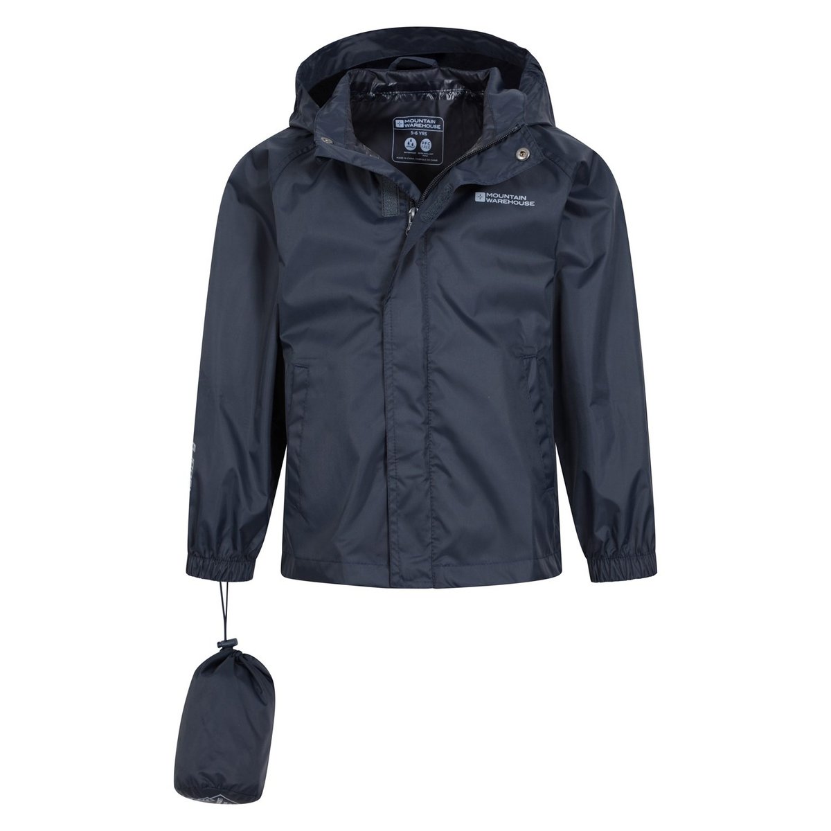 Veste imperméable à capuche PAKKA bleu marine, MOUNTAIN WAREHOUSE
