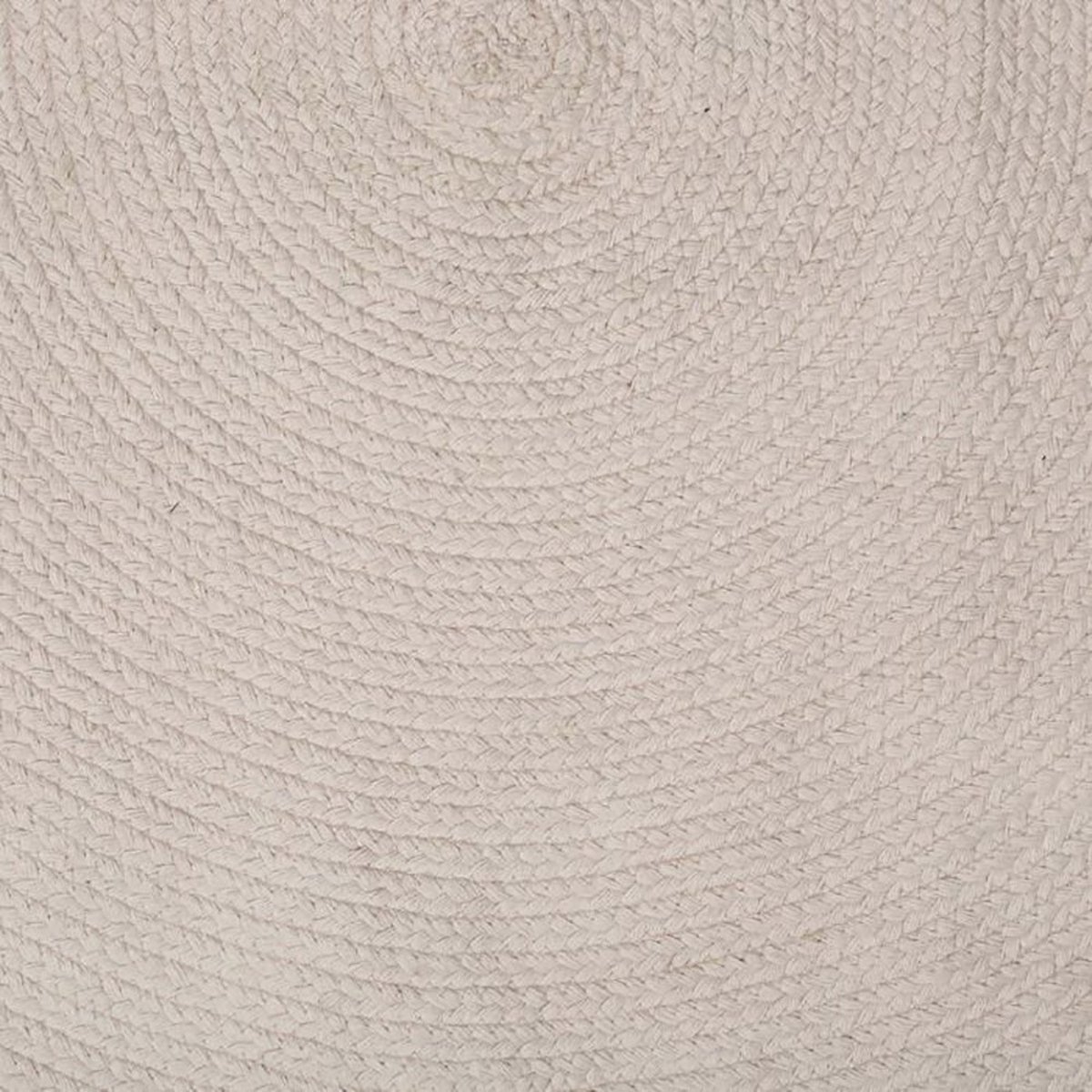 Tapis Rond Pompons Gris Coton D90 gris, DECORATIE