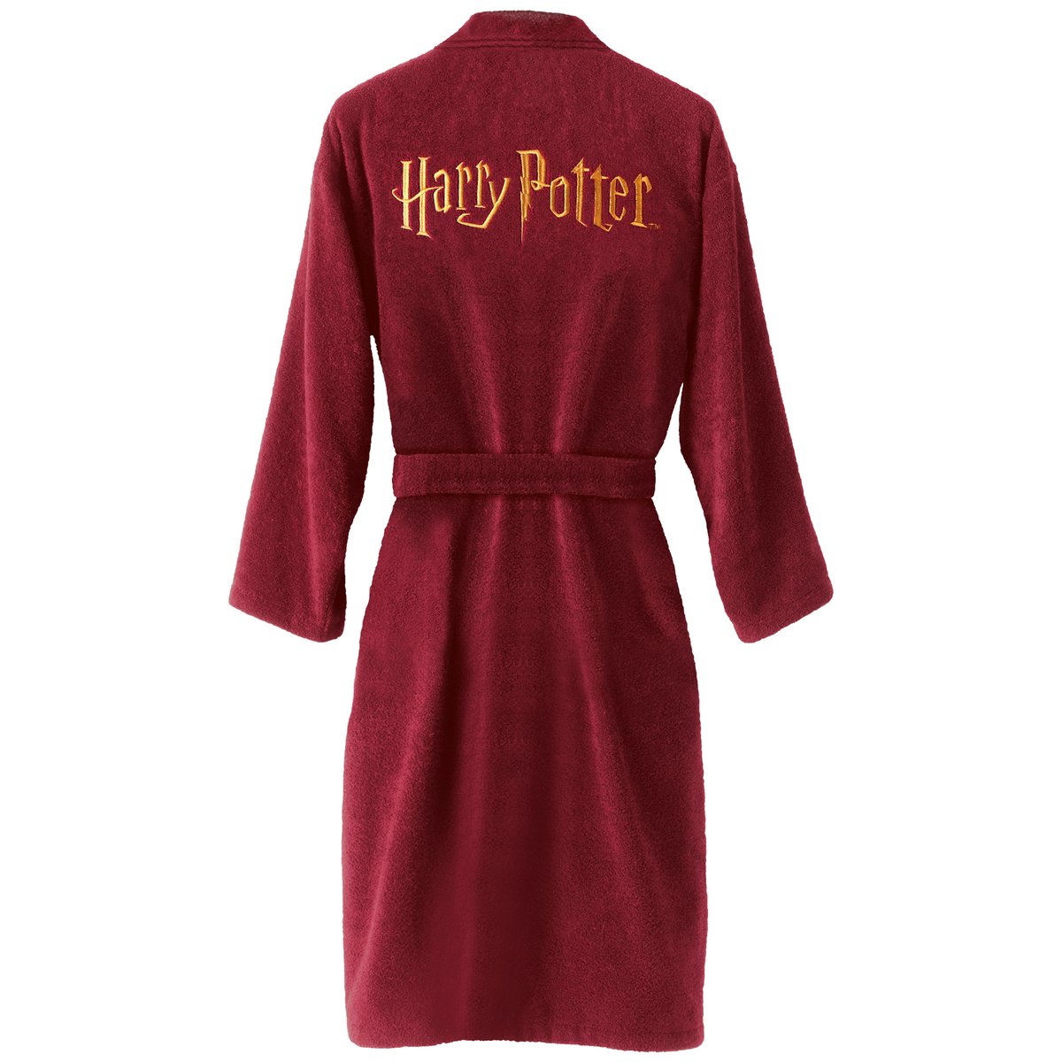 Peignoir brodé 100% coton, GRYFFONDOR rouge, or, HARRY POTTER