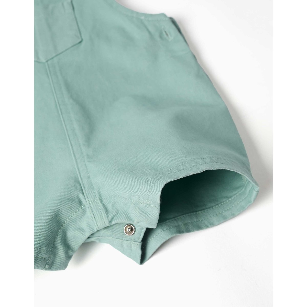 Ensemble body et salopette en coton vert clair, ZIPPY