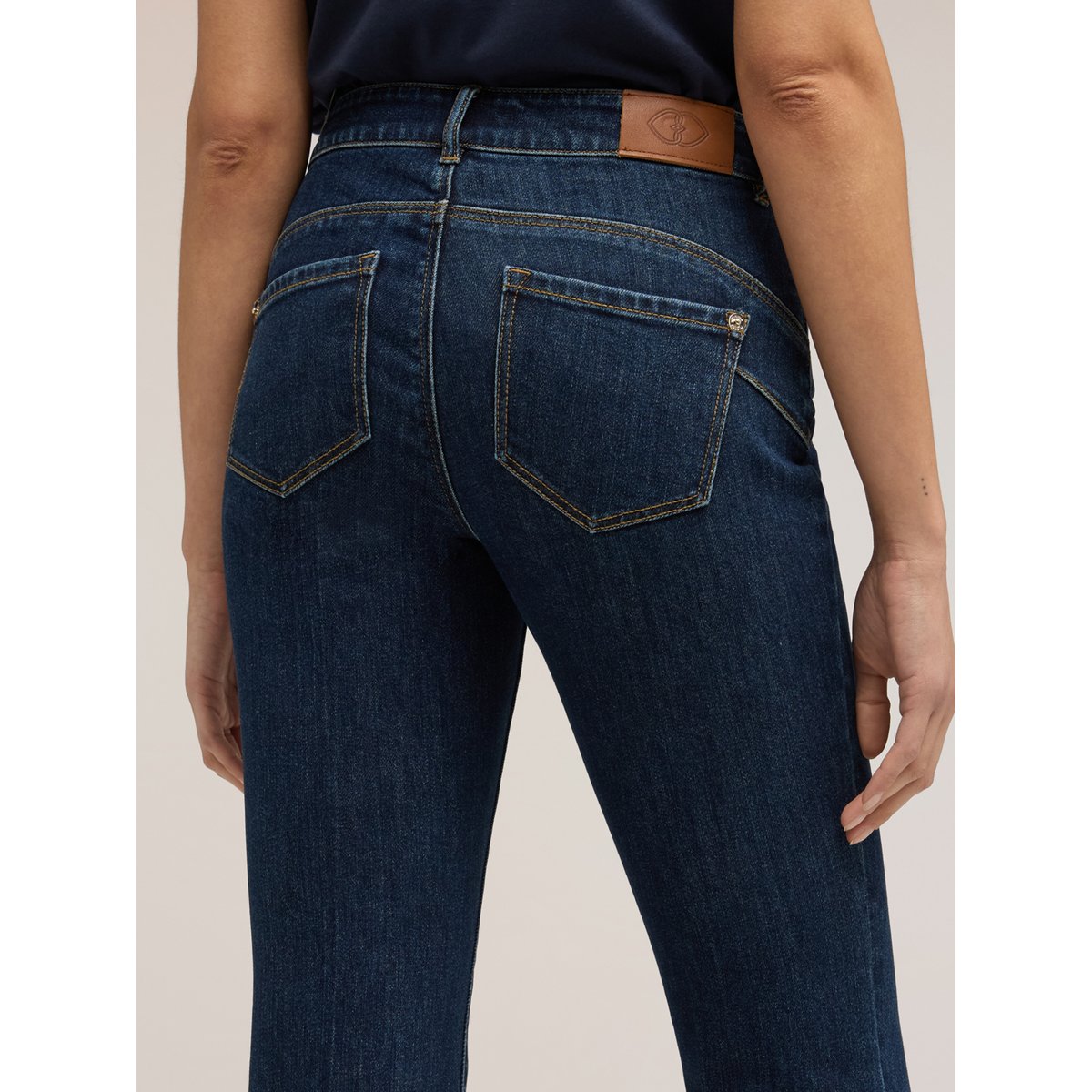 Jean flare push-up en denim bleu, MOTIVI