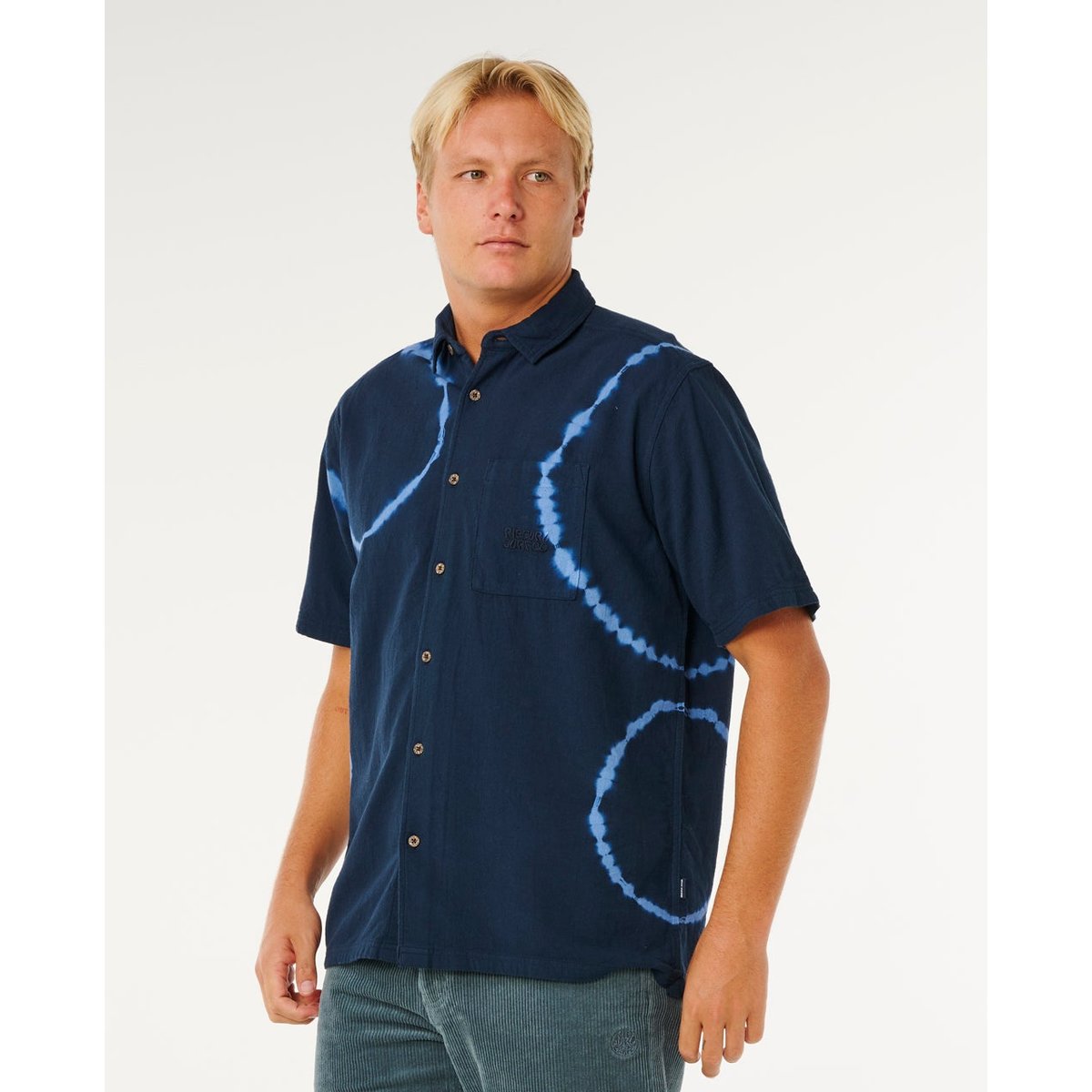 Chemise Pacific Rinse manches courtes bleu marine foncé, RIP CURL