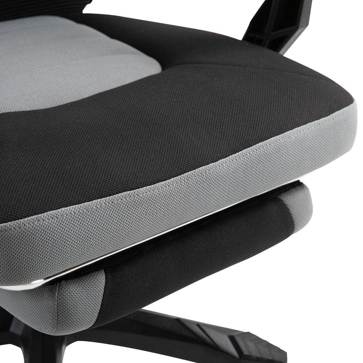 Chaise de bureau Tissus Gris gris et noir, HOMCOM