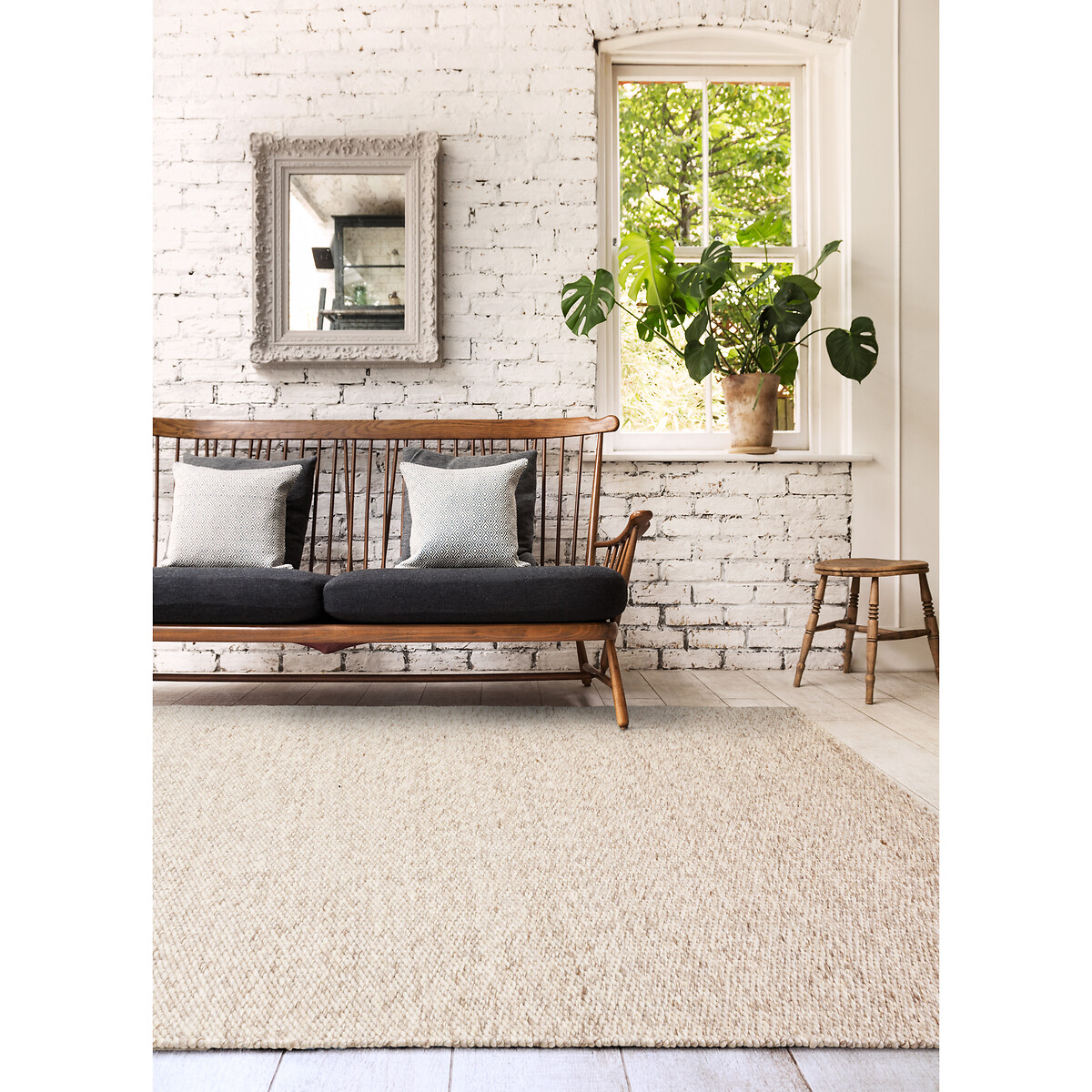 Space Dyed Woven Rug oyster, SO'HOME