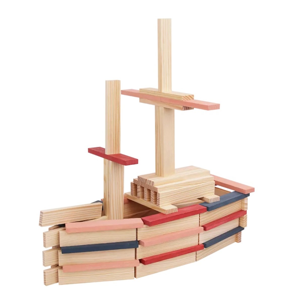 Baril Kapla 120 planchettes bleu rose rouge, KAPLA