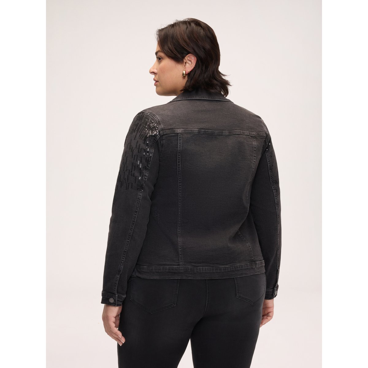Veste à paillettes noir, FIORELLA RUBINO