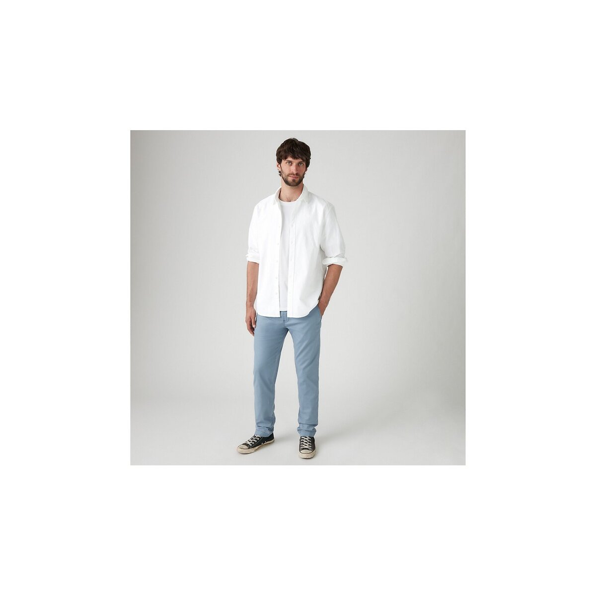 Pantalon XX Chino STD II coton et lin bleu gris, LEVI'S