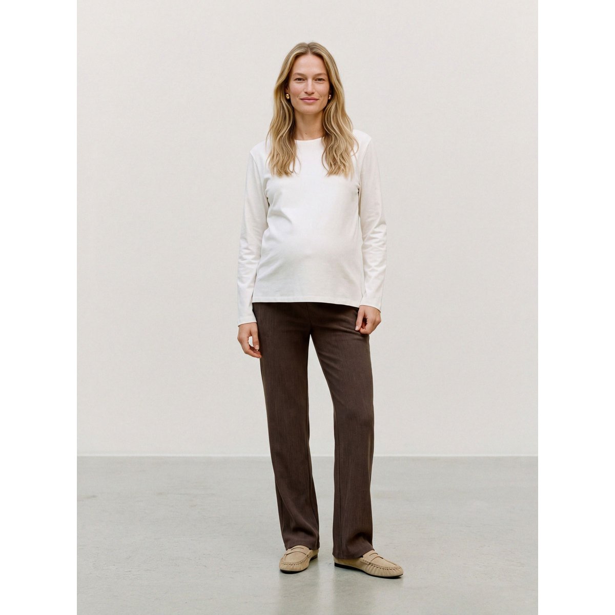 Pantalon Classique marron - hot fudge 1, MAMA LICIOUS