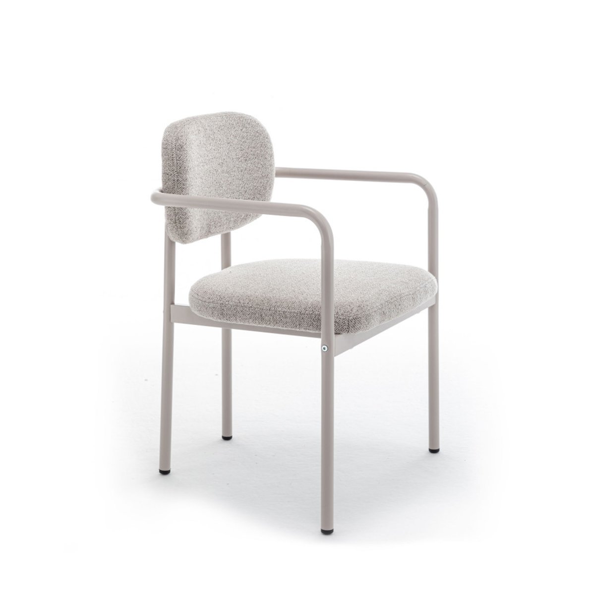 Lot de 2 fauteuils de table en tissu bouclette pieds beiges- STUART beige, DRAWER