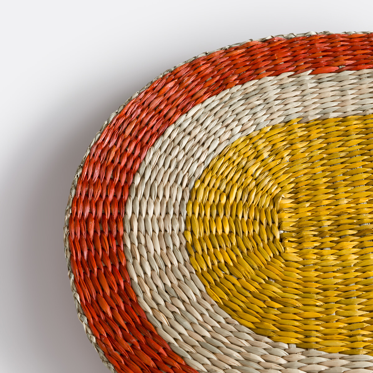 Lot de 4 sets de table en herbier, Tikki jaune/orange/naturel, LA REDOUTE INTERIEURS