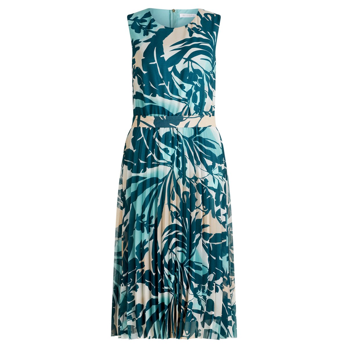 Robe en chiffon à plis petrol/mint, BETTY & CO