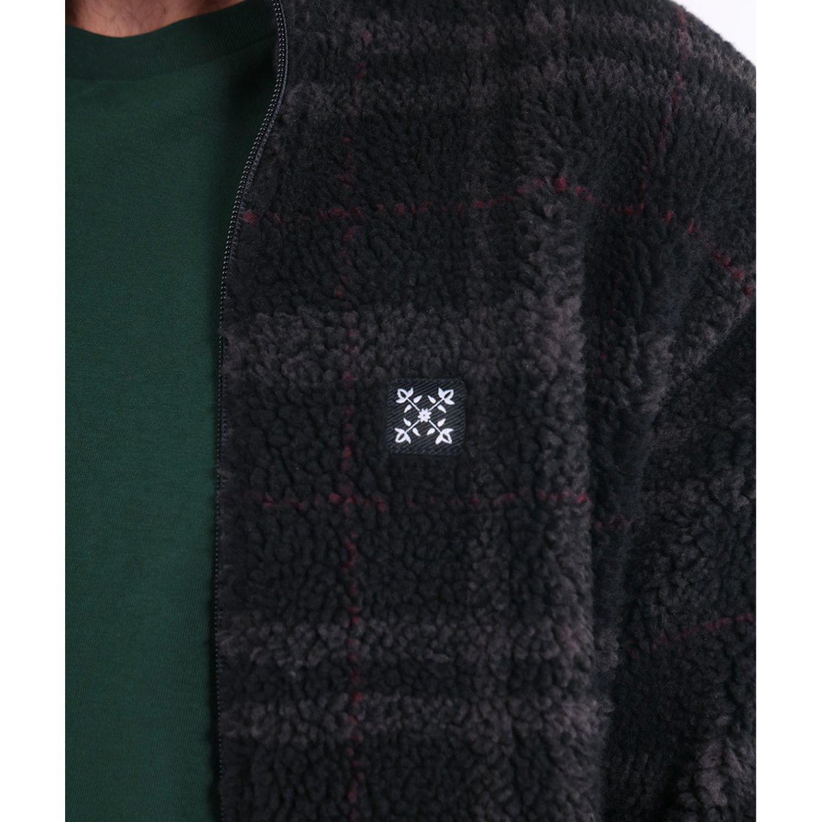 Sherpa zippée PLAID noir, OXBOW