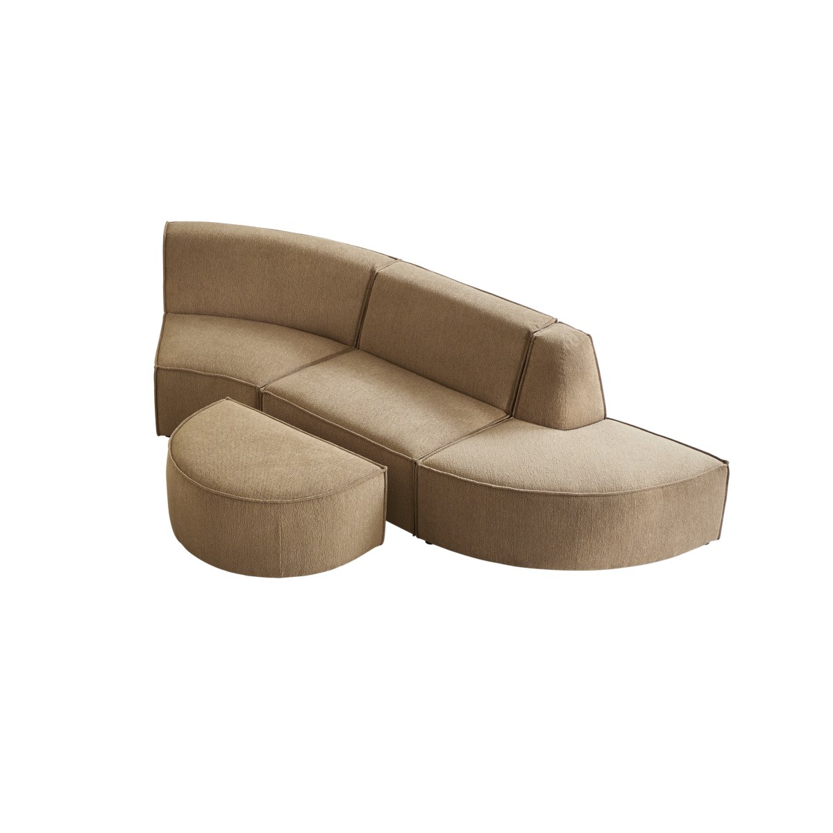 Banquette en Tissu, DARIO marron, TIKAMOON
