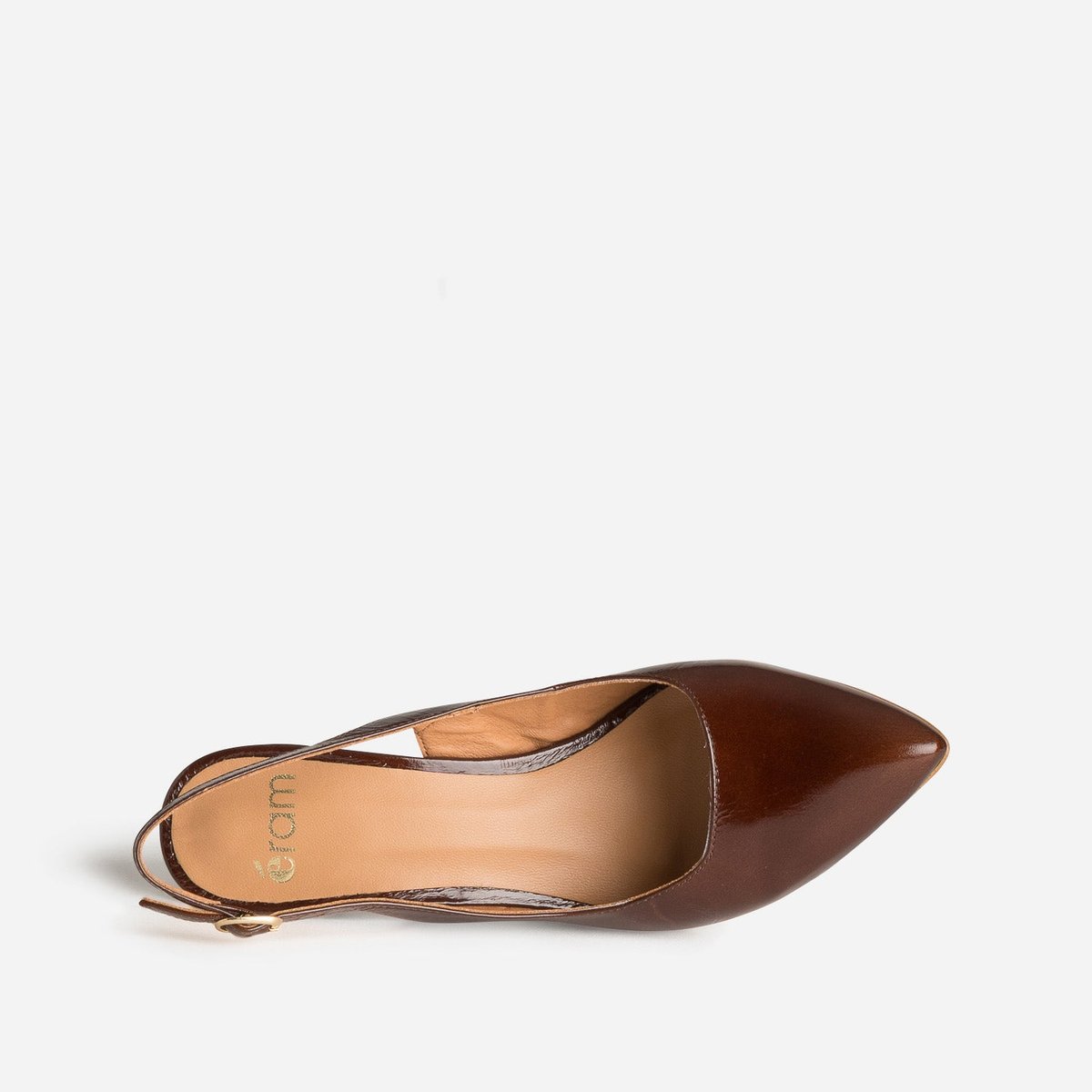 Escarpin en cuir ARIANNE marron, ERAM