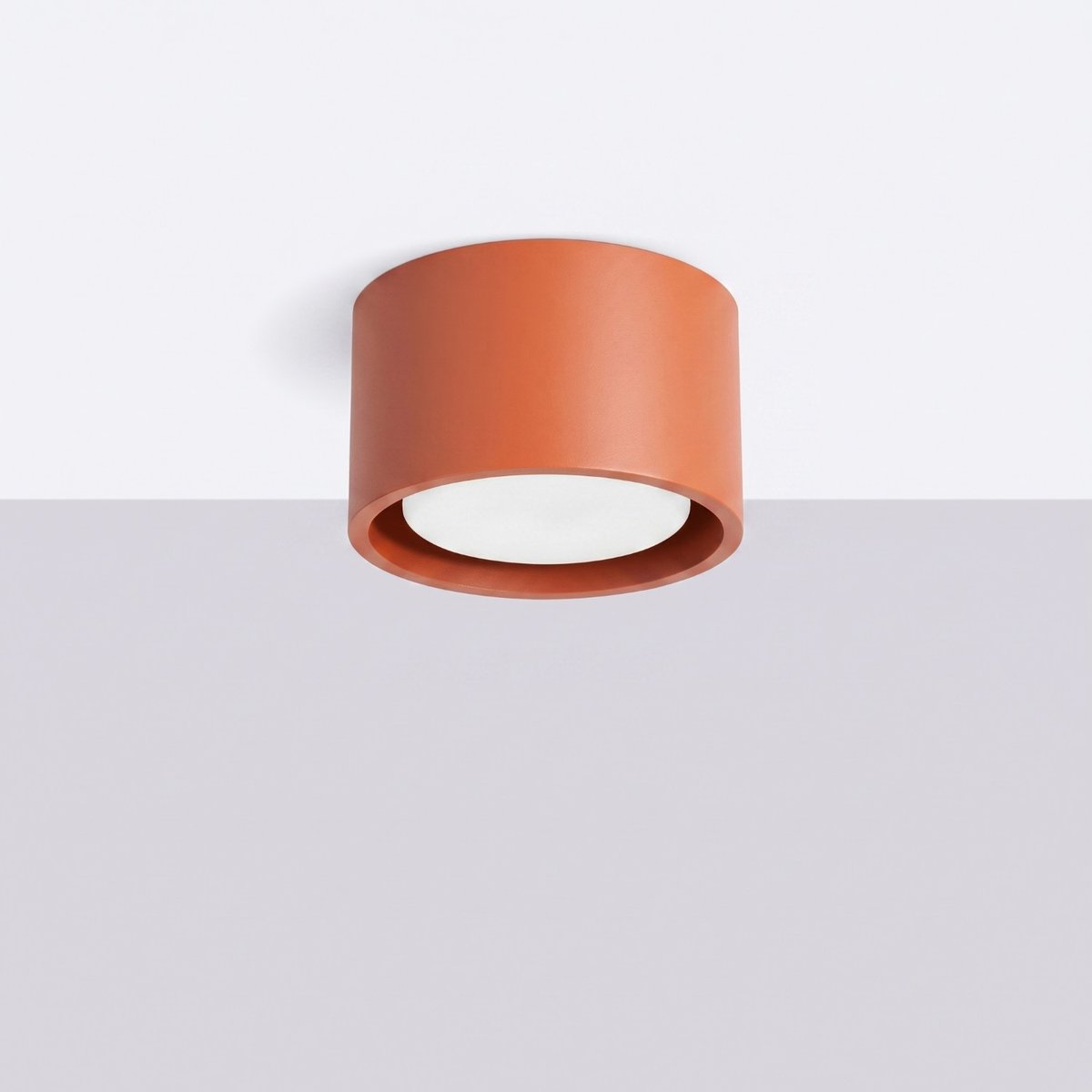 Plafonnier Aluminium Ocre Rouge Gx53 1 MODO ocre rouge, EDEN