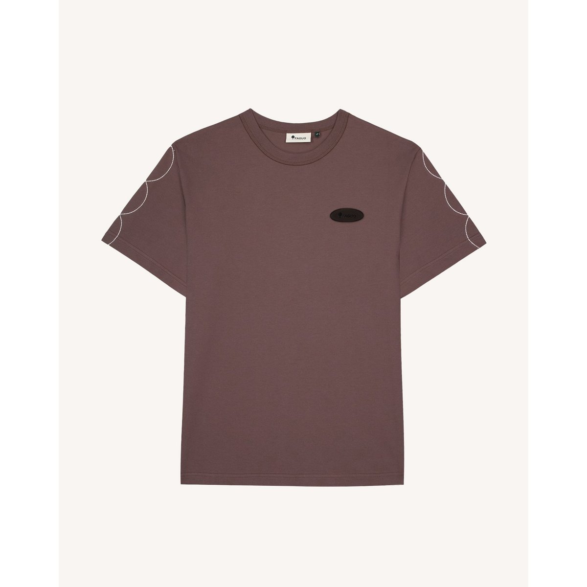 T-shirt en maille violet grisé, FAGUO