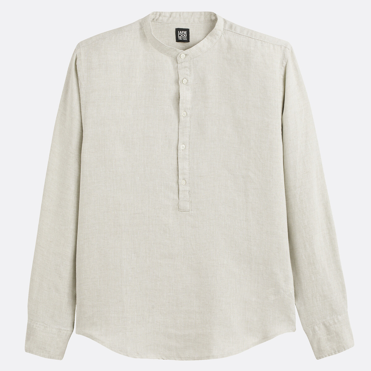 Chemise vareuse en lin beige naturel, LA REDOUTE COLLECTIONS