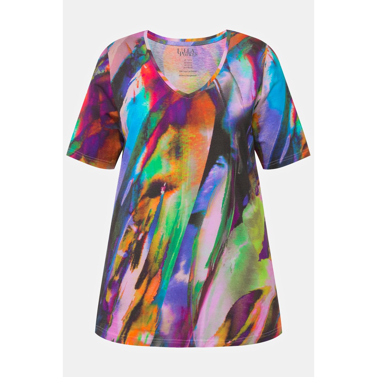 T-shirt long, dégradé de couleurs noir, ULLA POPKEN